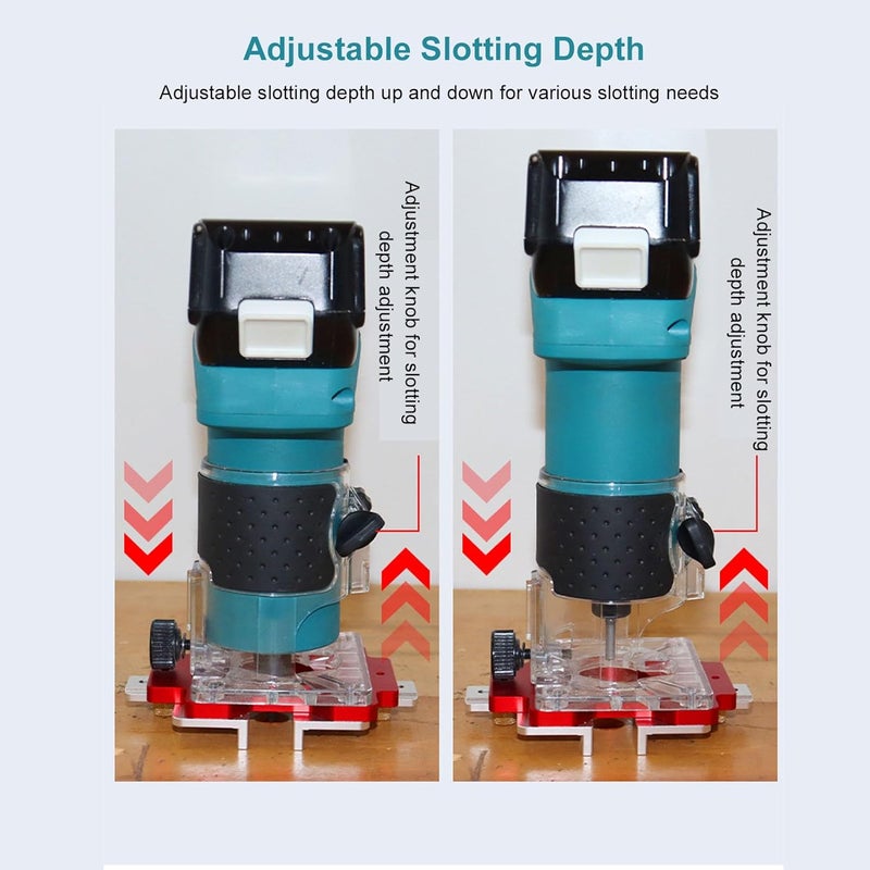 Sunisfa Wood Router Slotting Locator 2 in 1 Thickened Aluminum Alloy Clear Scale Woodworking Router Slotting Bracket - Image 5